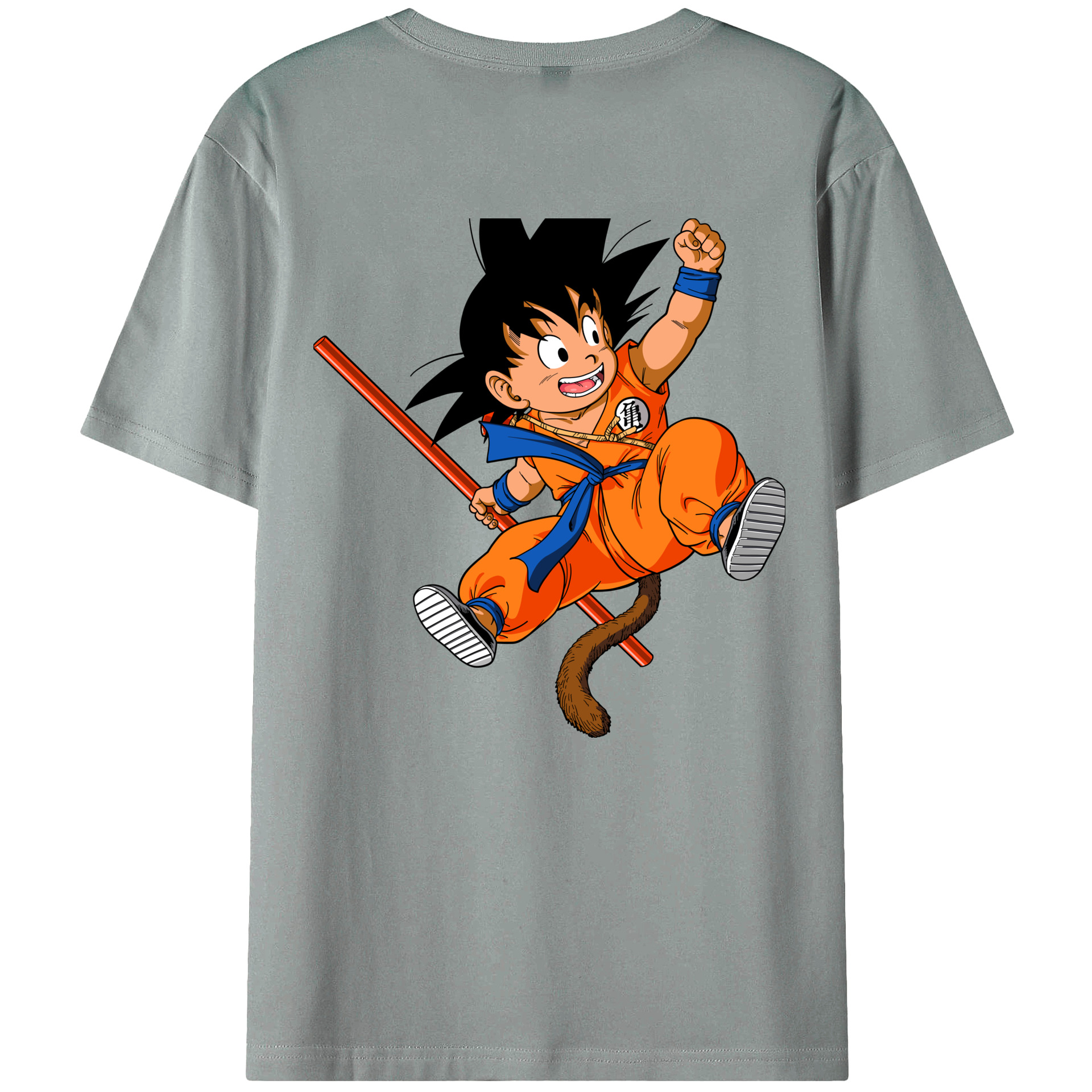 （画像用） ドラゴンボール 孫悟空（そん ごくう）Son Goku カカロット DRAGON BALL Kakarotto 綿100％ メンズ半袖Tシャツ（バックプリント） 通気性